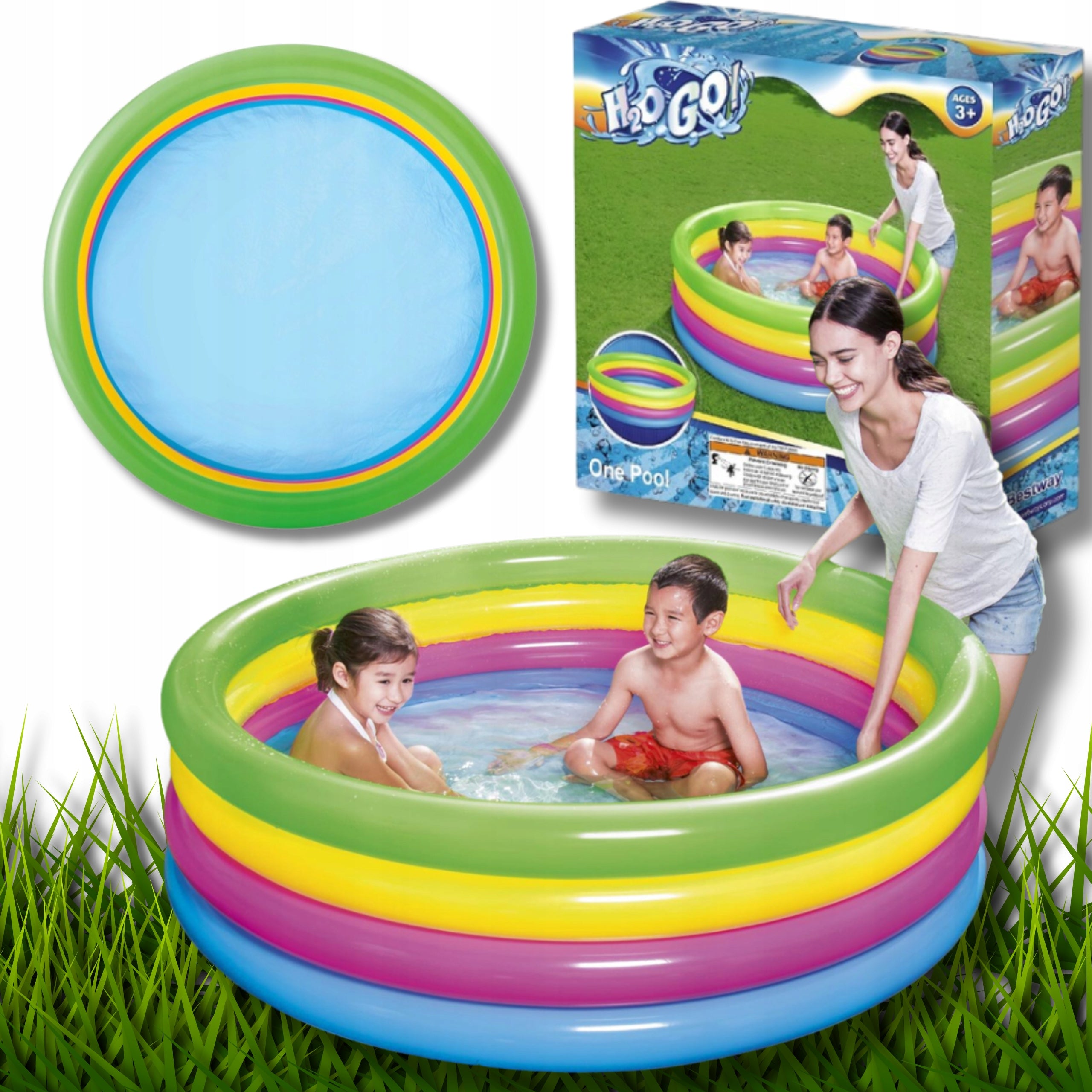 SWIMMING POOL INFLATABLE SWIMMING POOL LARGE FOR CHILDREN FOR GARDEN FAMILY 157 CM