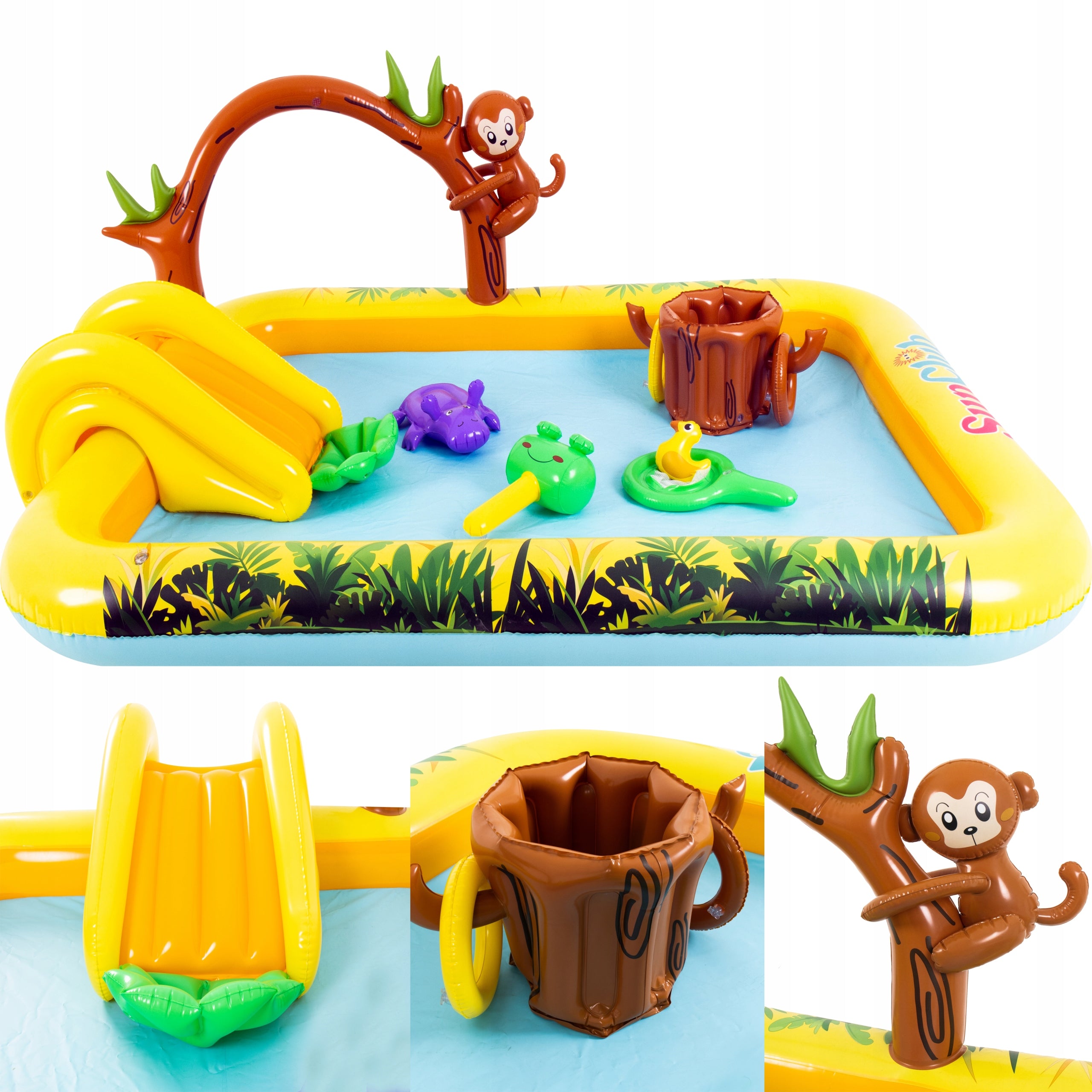 SWIMMING POOL PLAYGROUND WATER PARK FOR CHILDREN SLIDE + TOYS FOUNTAIN Brand Avenli