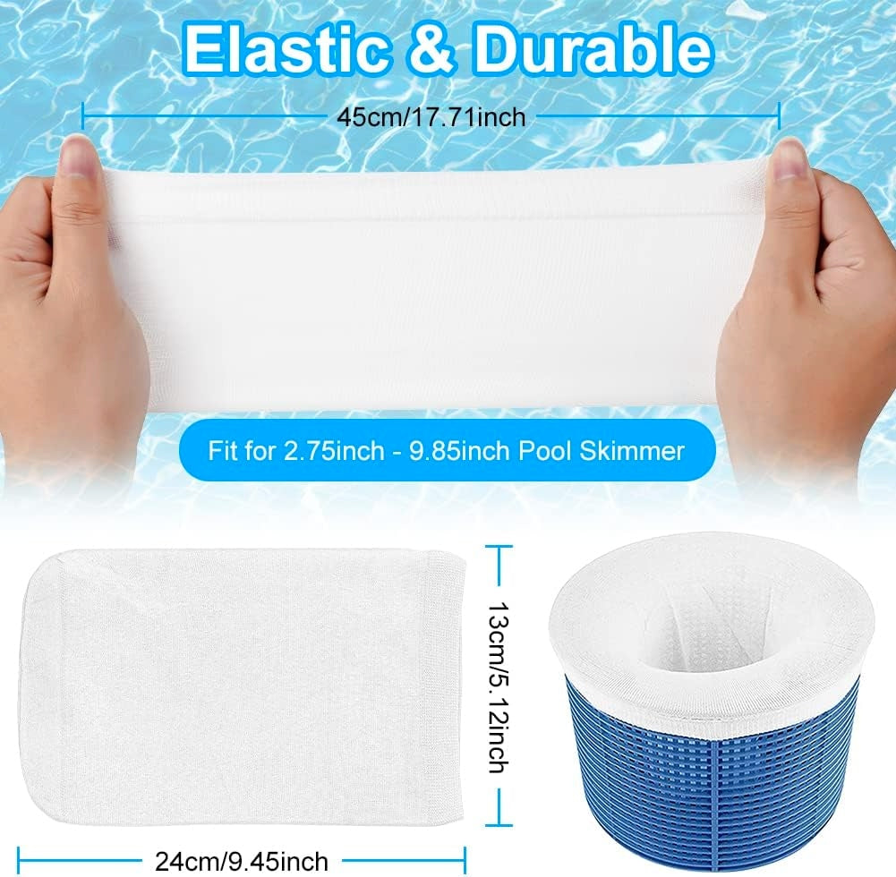SWIMMING POOL SKIMMER SOCKS 20 PIECES BLUE NYLON ELASTIC Brand Unikat