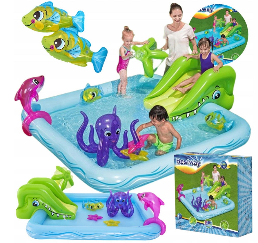 SWIMMING POOL SQUARE TOYS AQUARIUM WATER POOL FOUNTAIN 53052 BESTWAY