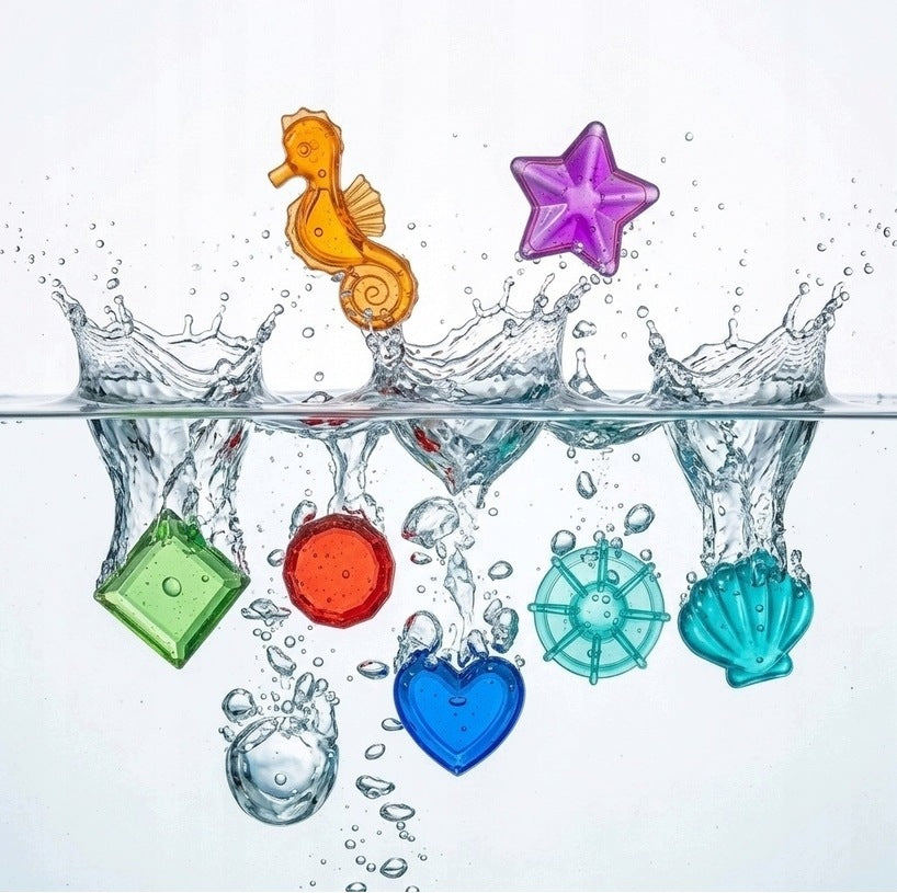 SWIMMING POOL WATER TOYS DIVING BATHING SEA TREASURES 8PCS Manufacturer code YH-C0975 SKARBY