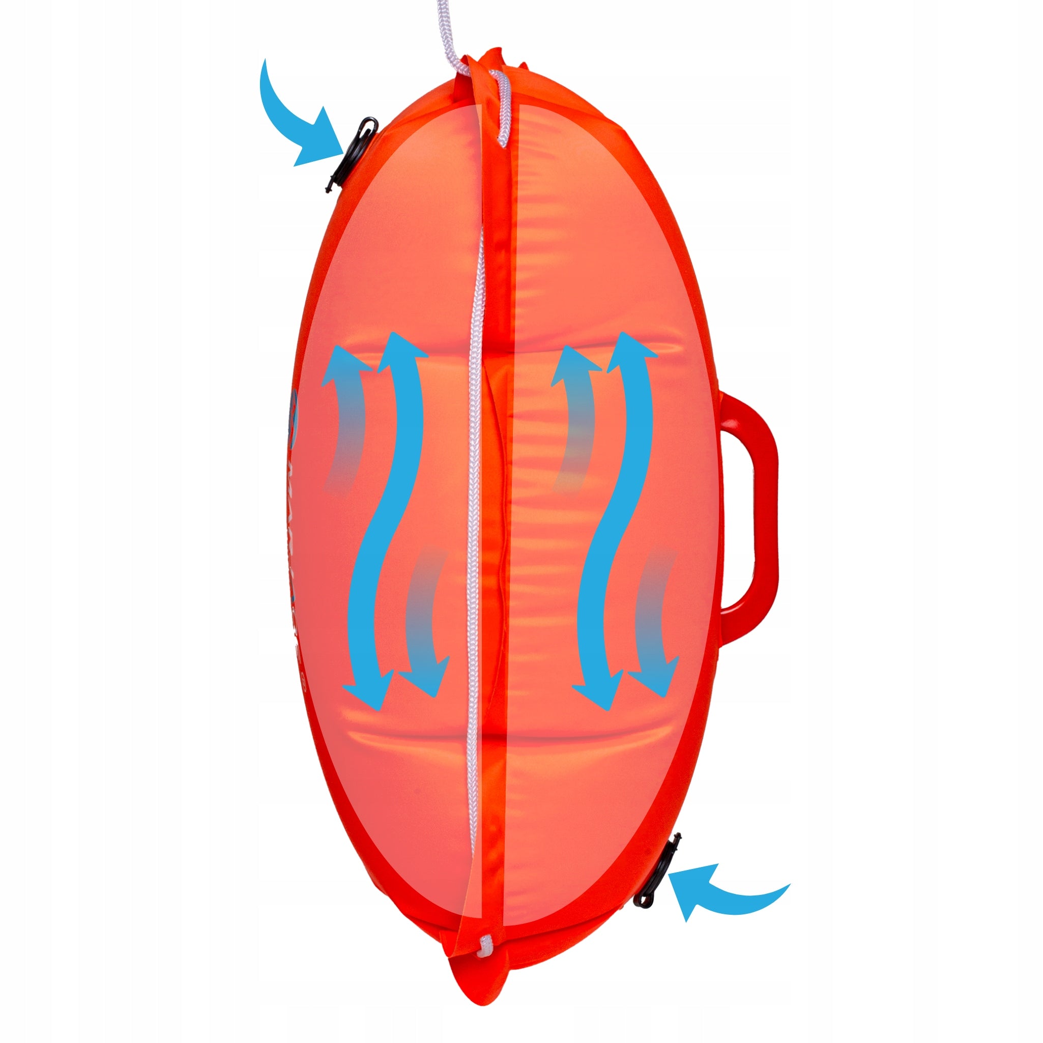 SWIMMING SAFETY BUOY INFLATABLE SWIMMING BUOY TWO-CHAMBER BELAYING Brand Be-active