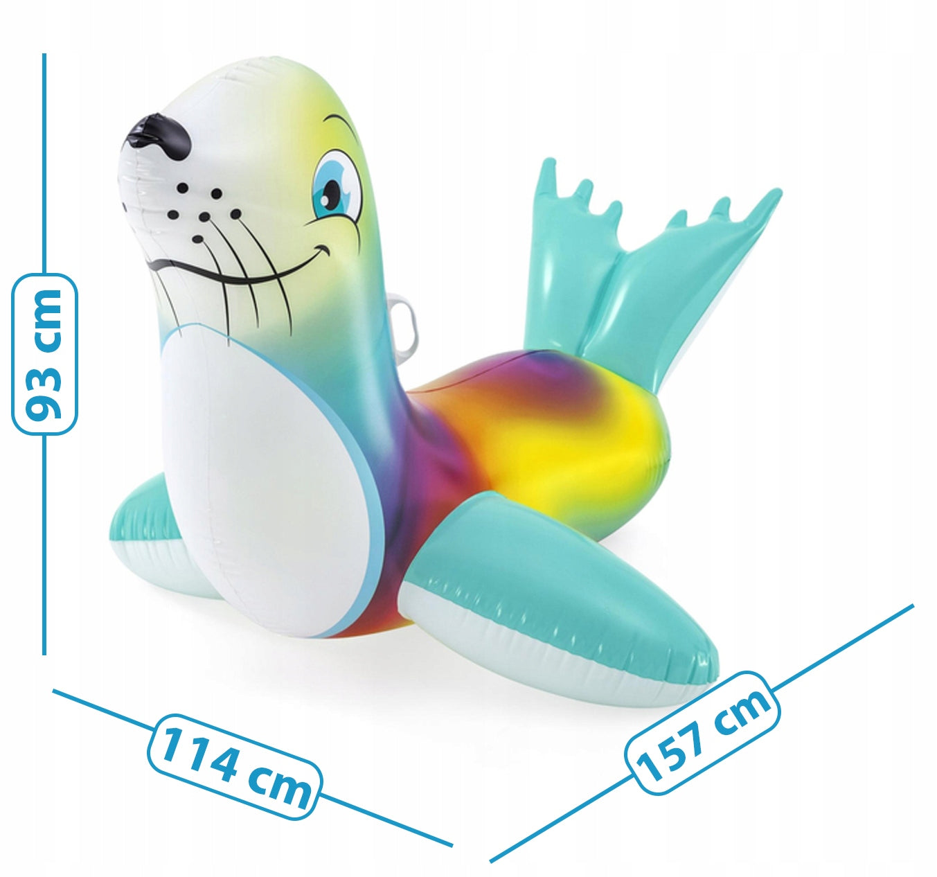SWIMMING SEAL FOR CHILDREN UP TO 45KG COLORFUL INFLATABLE MATTRESS BESTWAY 41479 Manufacturer code 41479