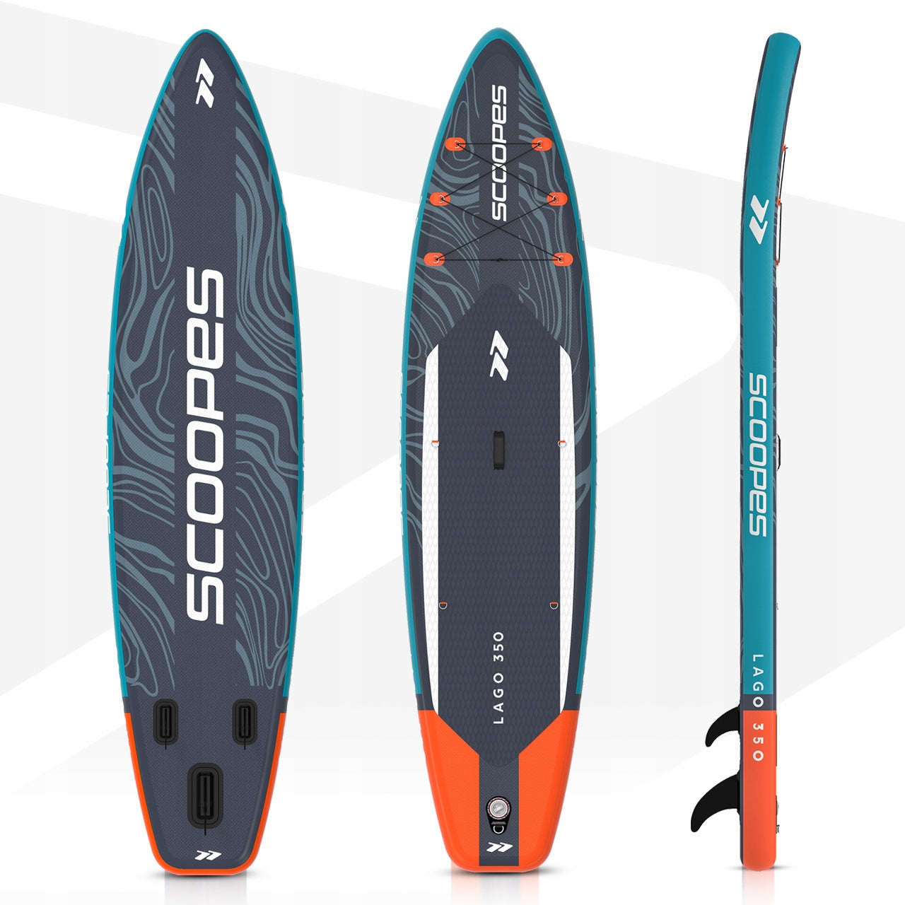 SWIMMING SUP BOARD PUMPED WITH ACCESSORIES SET PADDLE PUMP 350 CM Product weight with unit packaging 14 kg