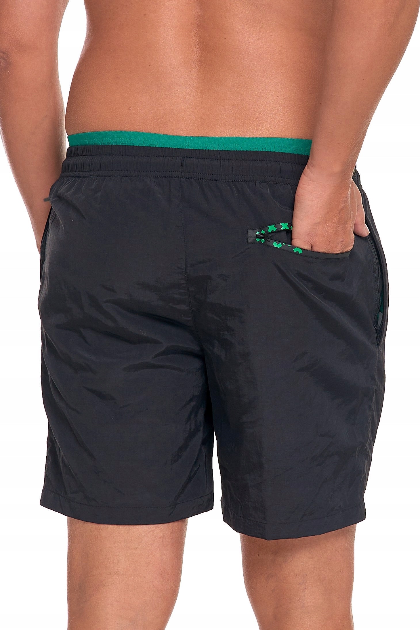 SWIMMING TRUNKS men's beach shorts black comfortable FREEBIE TOWEL MORAJ XL Gender man