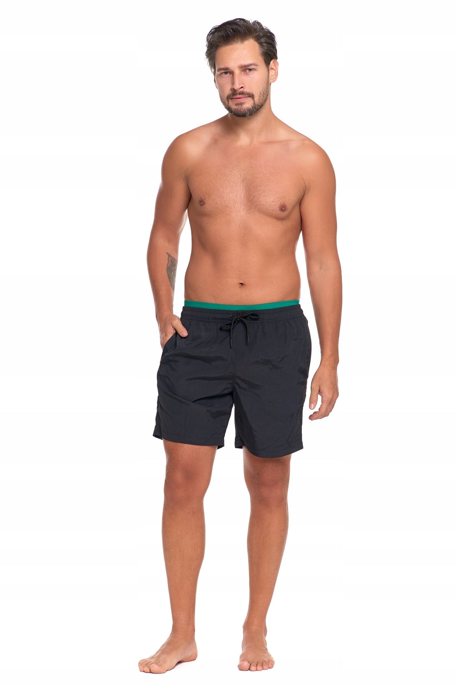 SWIMMING TRUNKS men's beach shorts black comfortable FREEBIE TOWEL MORAJ XL Kind men