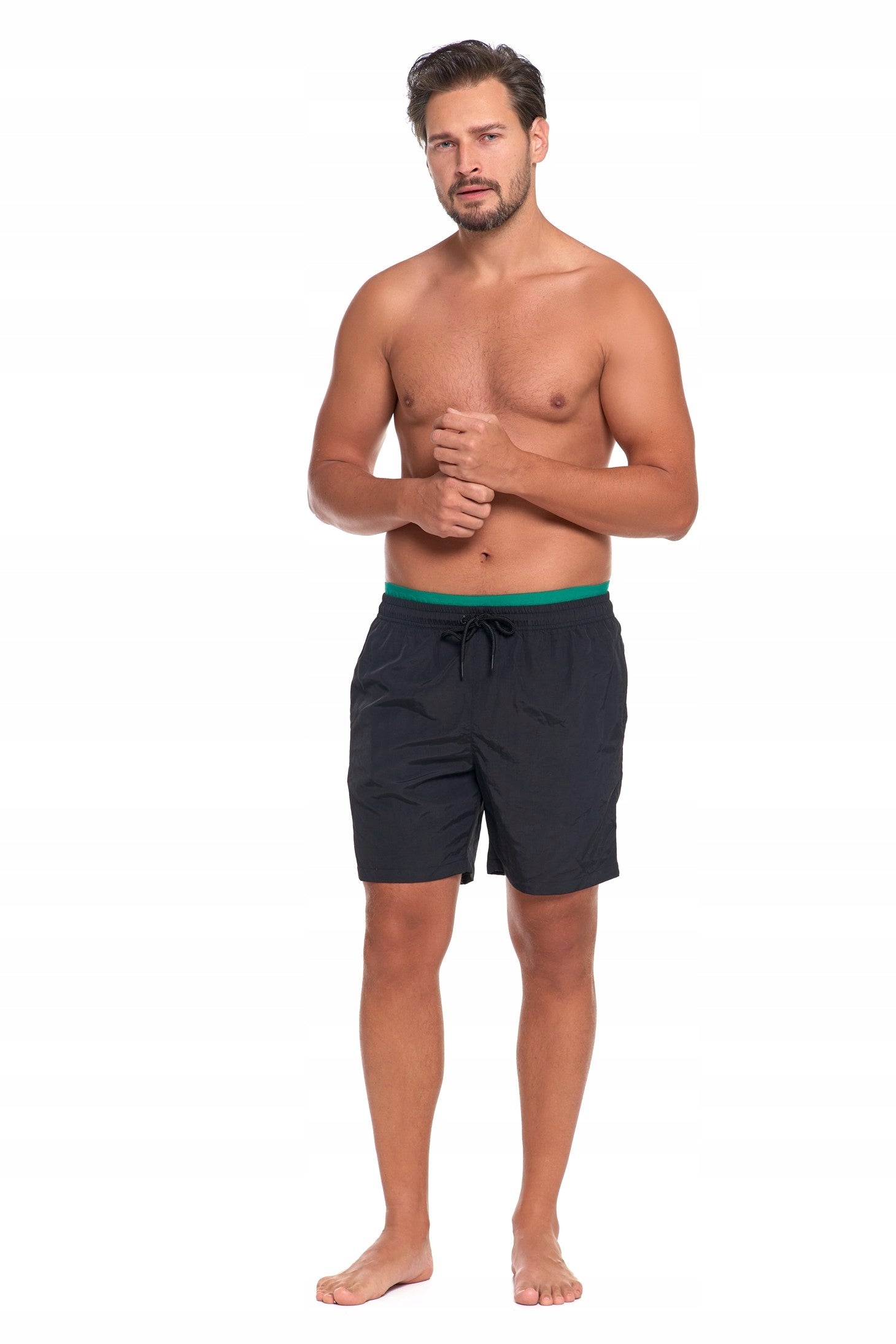 SWIMMING TRUNKS men's beach shorts black comfortable FREEBIE TOWEL MORAJ XL Size XL