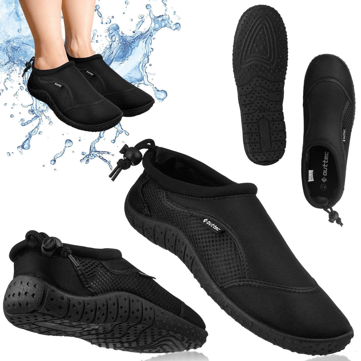 SWIMMING WATER SHOES FOR SEA URCHINS ROCKS WOMEN'S ROCKS R.42 OUTTEC