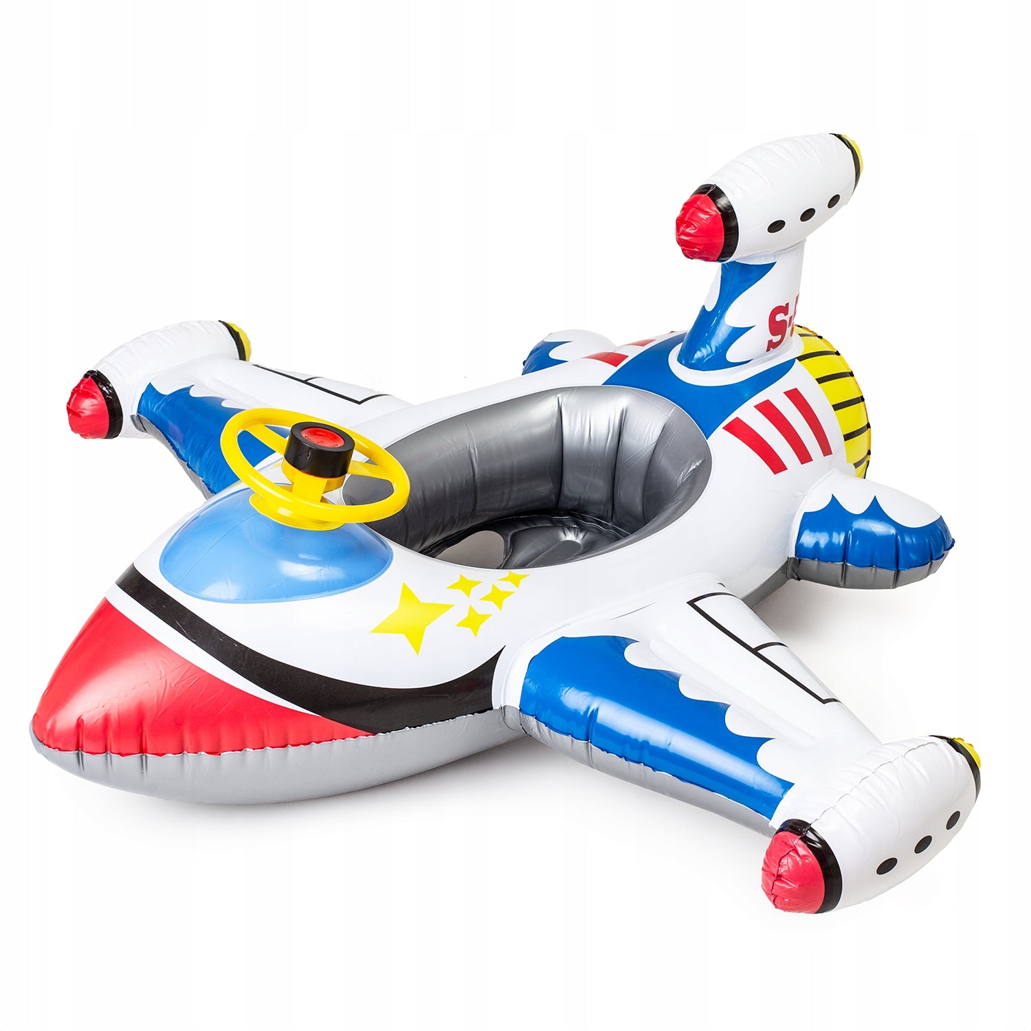 SWIMMING WHEEL AIRPLANE LARGE INFLATABLE WATER MATTRESS FOR CHILDREN SEAT Kid's age 3＋ years
