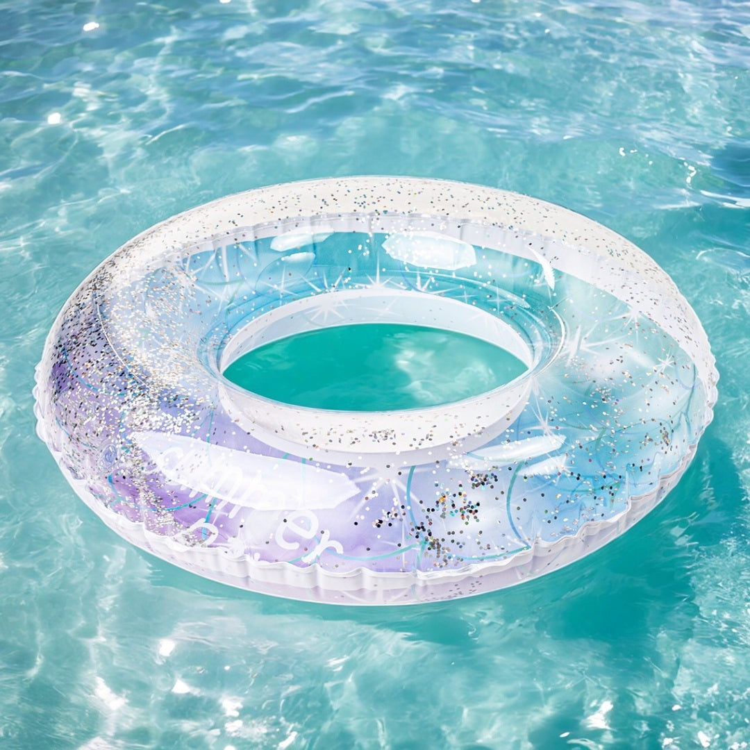 SWIMMING WHEEL CIRCLE MATTRESS INFLATABLE LARGE BEACH GLITTER 80CM FOR CHILDREN Brand no brand