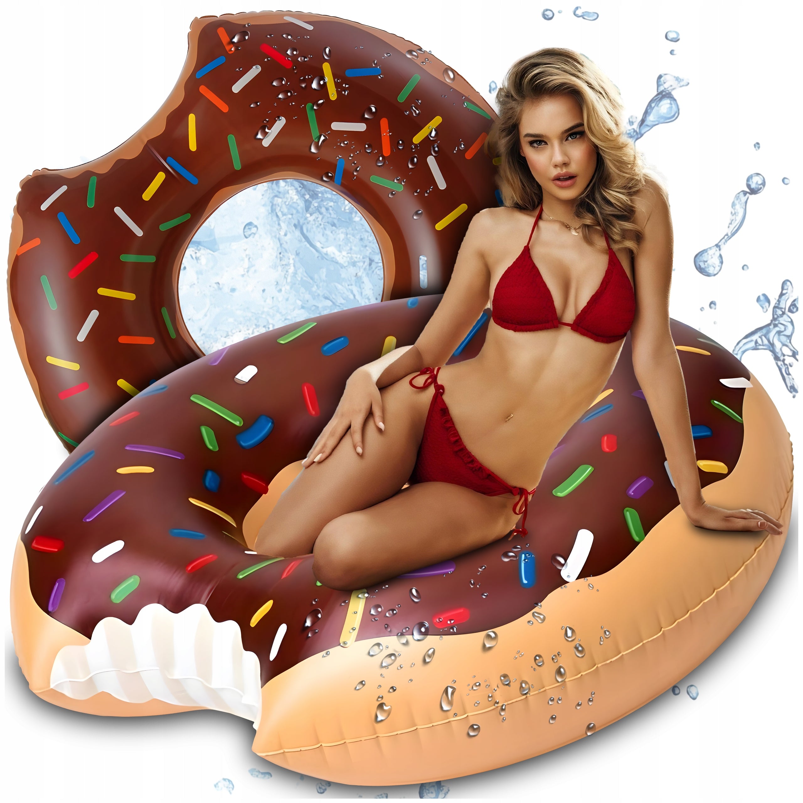 SWIMMING WHEEL INFLATABLE LARGE MATTRESS FOR POOL WATER DONUT CIRCLE 120CM XXL