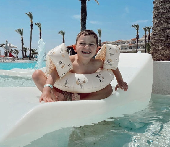 SWIMMING WHEEL Inflatable Circle Kids Dinosaur Beach Holiday Beige Manufacturer code kółko do pływania DINOZAUR 65 cm