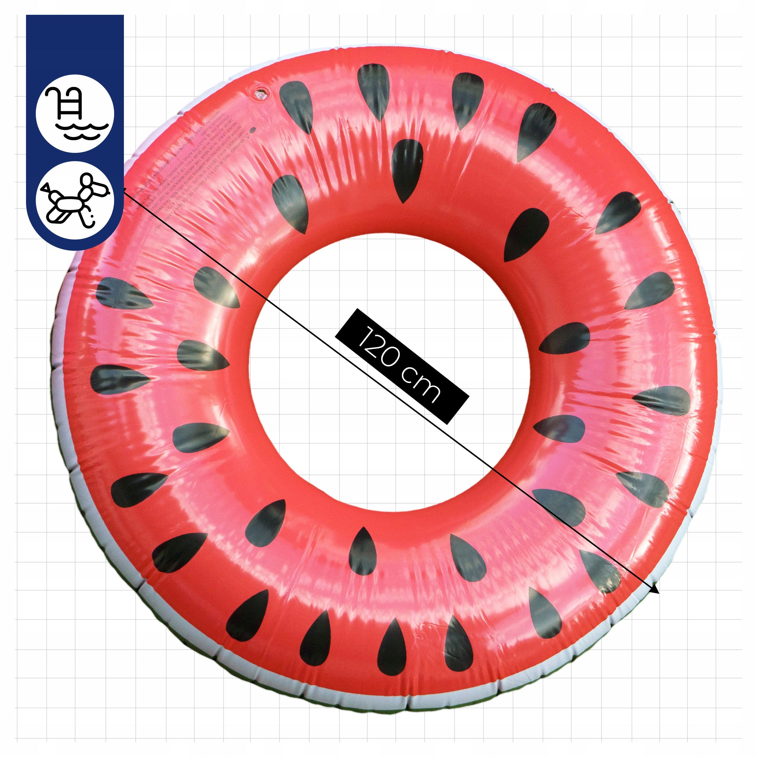 SWIMMING WHEEL LARGE INFLATABLE FOR CHILDREN ADULTS MATTRESS WATERMELON 120CM Packaging status original