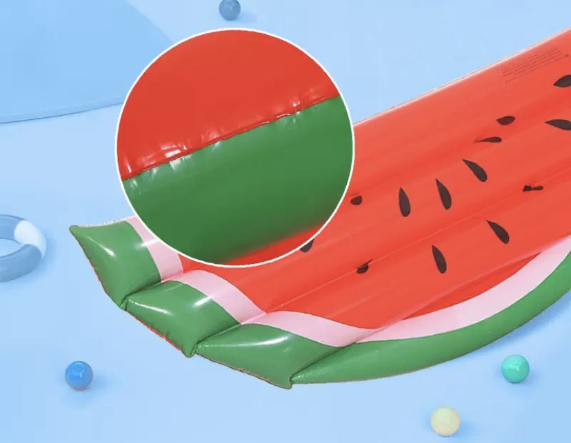 SWIMMING WHEEL LARGE MATTRESS INFLATABLE WATERMELON FOR ADULT CHILDREN Product width 90 cm