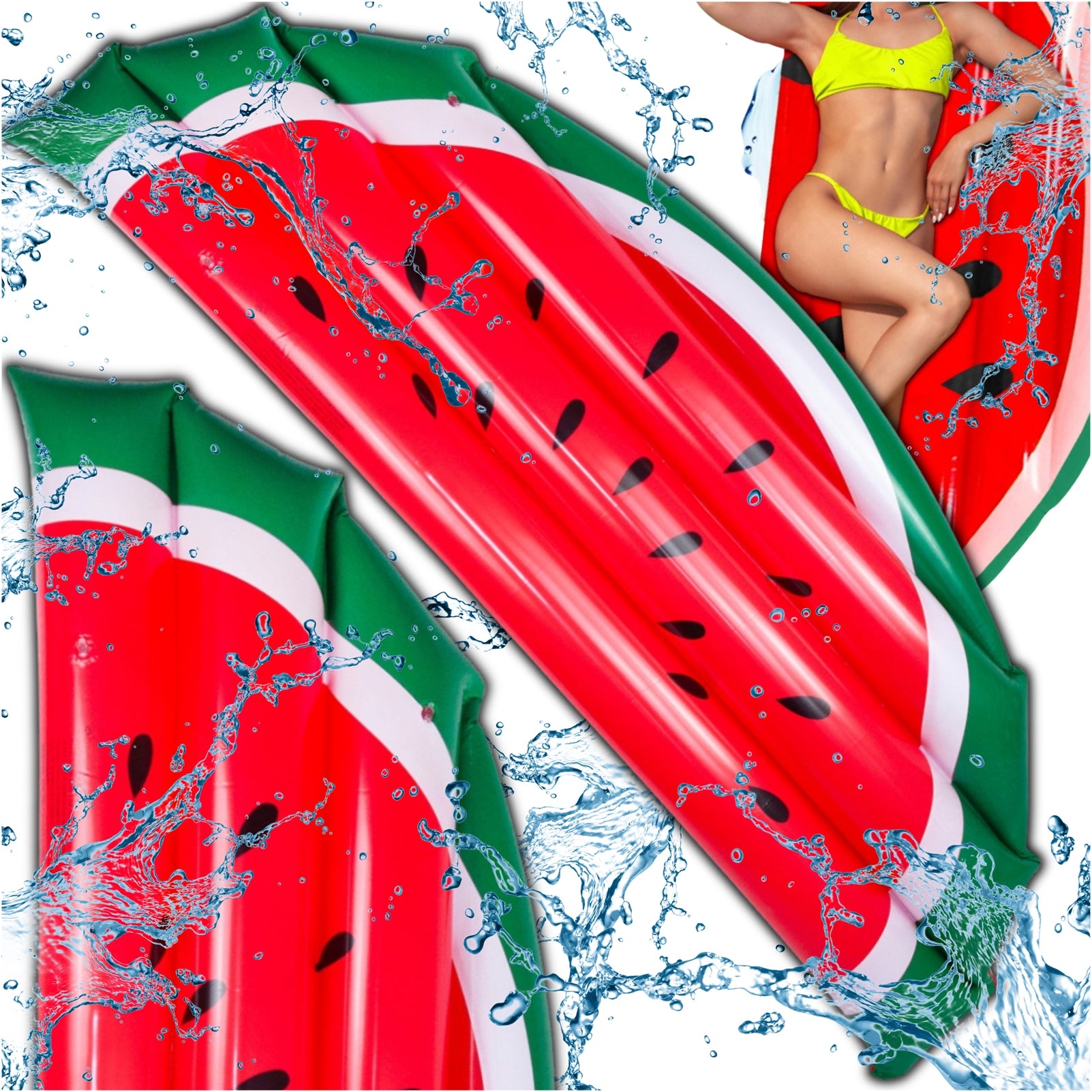 SWIMMING WHEEL LARGE MATTRESS INFLATABLE WATERMELON FOR ADULT CHILDREN