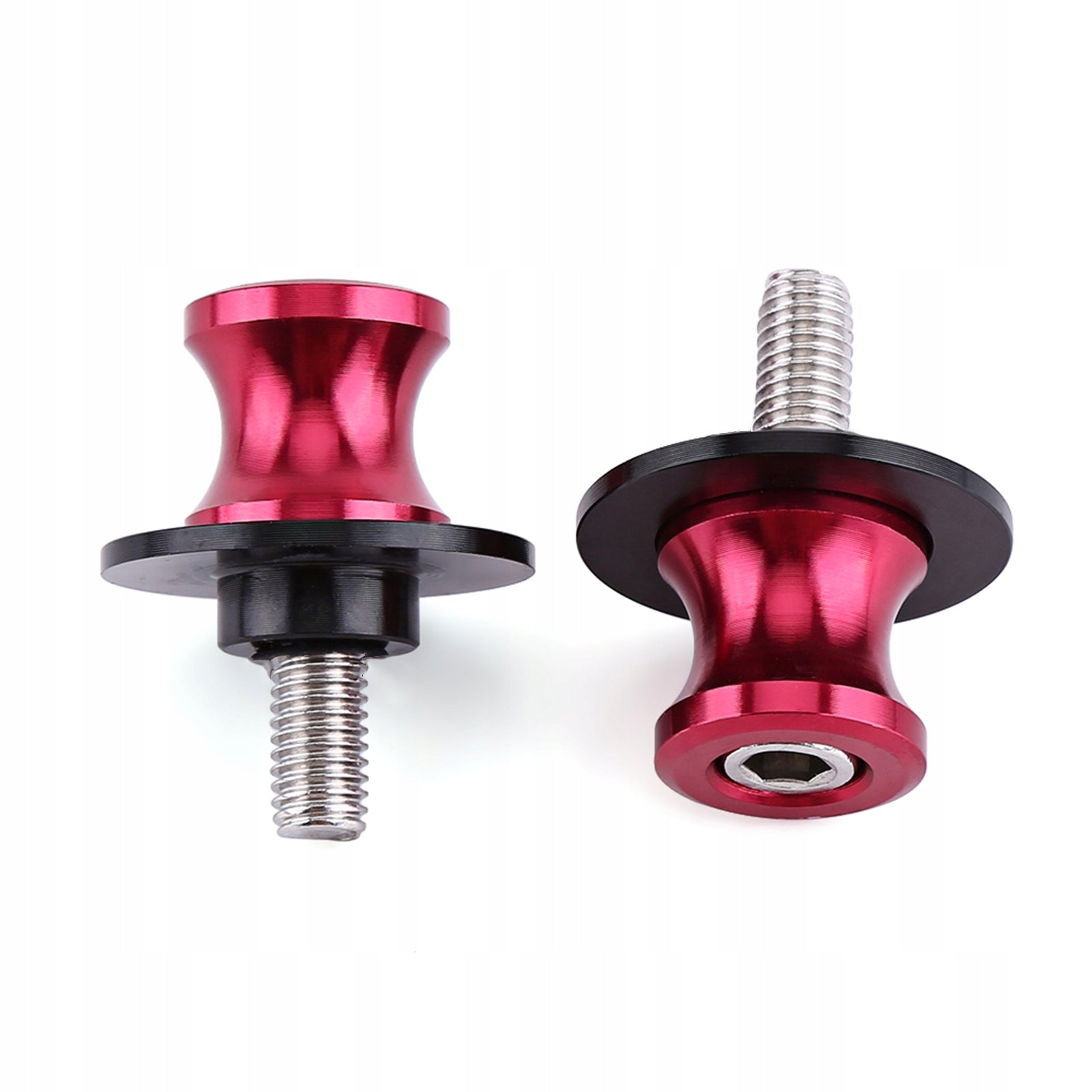 SWING ARM ROLLERS RED 8MM MOTORCYCLE SLIDERS FOR MOTORCYCLE LIFTING