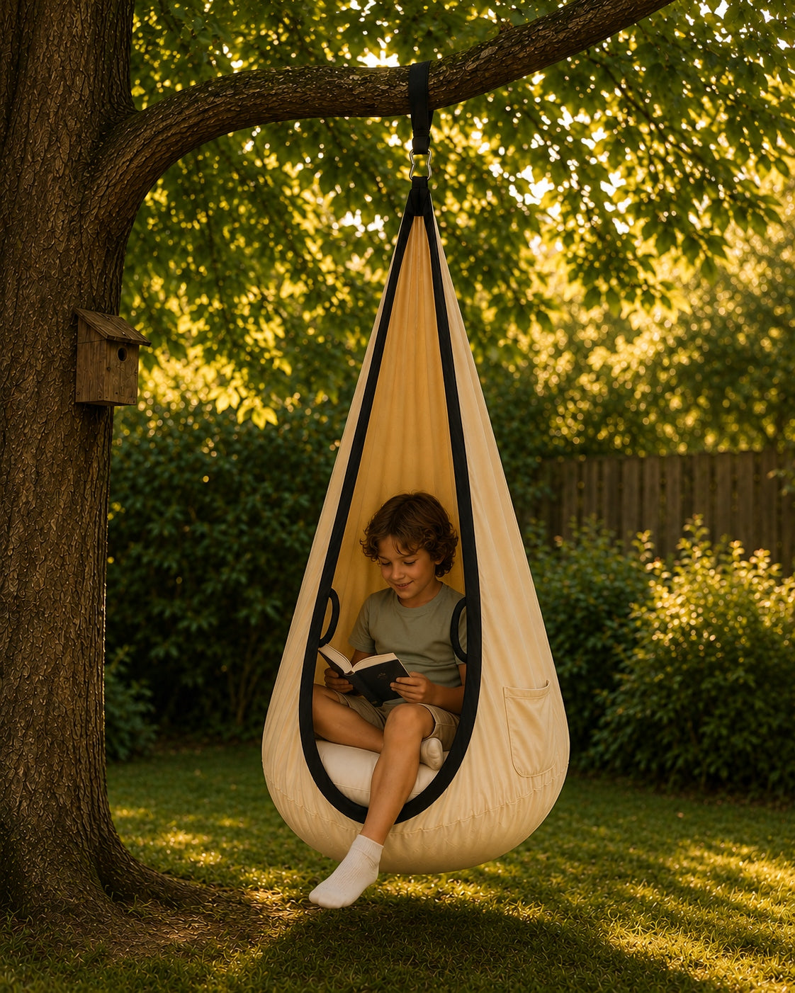 SWING COCOON FOR CHILDREN armchair hanging chair meringue XXL material HQ Packaging status original