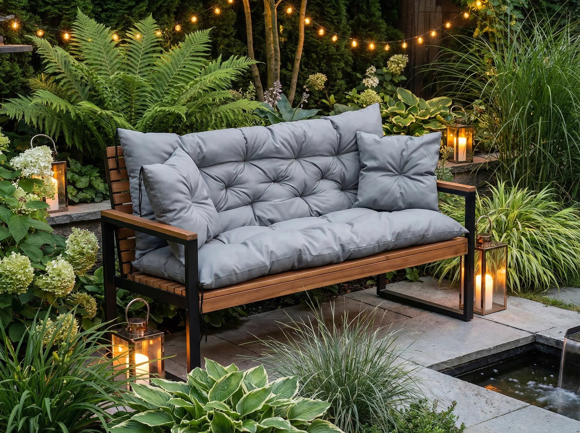SWING CUSHION GARDEN BENCH 150x60x50 PILLOWS FOR GARDEN FURNITURE Packaging status original