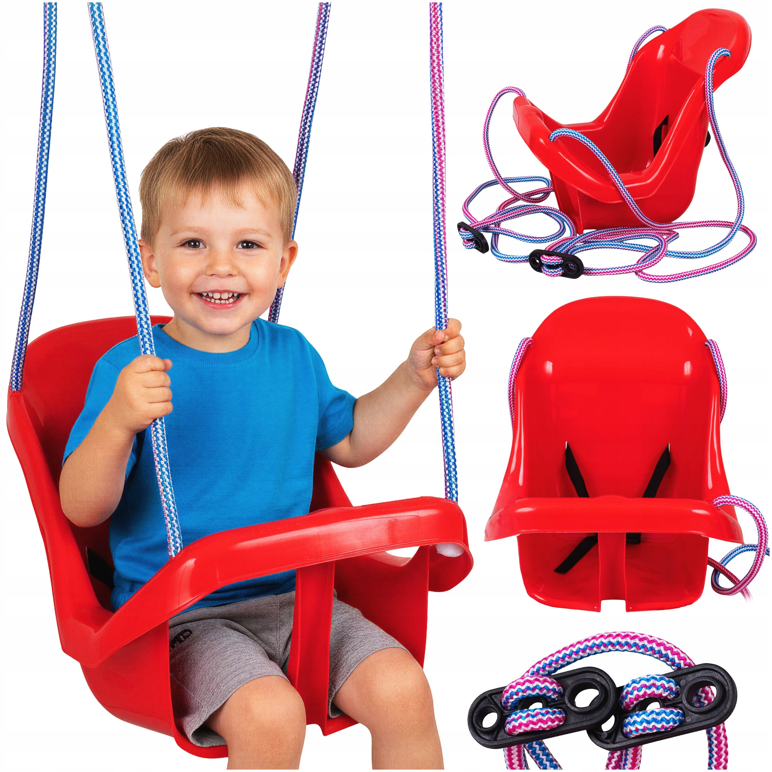 SWING FOR CHILDREN BUCKET HIGH CHAIR HANGING SEAT FOR HOME GARDEN BELTS