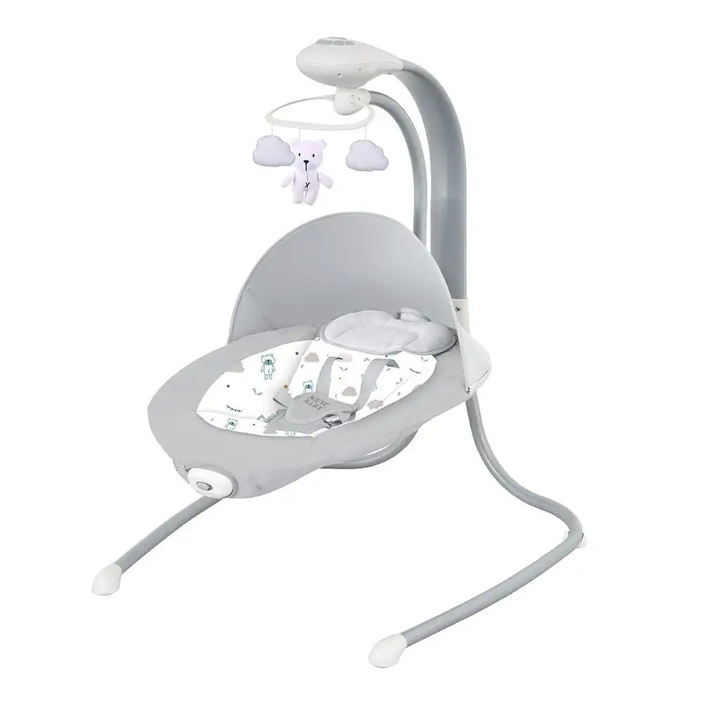 SWING FOR CHILDREN NEW BABY TEDDY PLUS WITH VIBRATION GREY