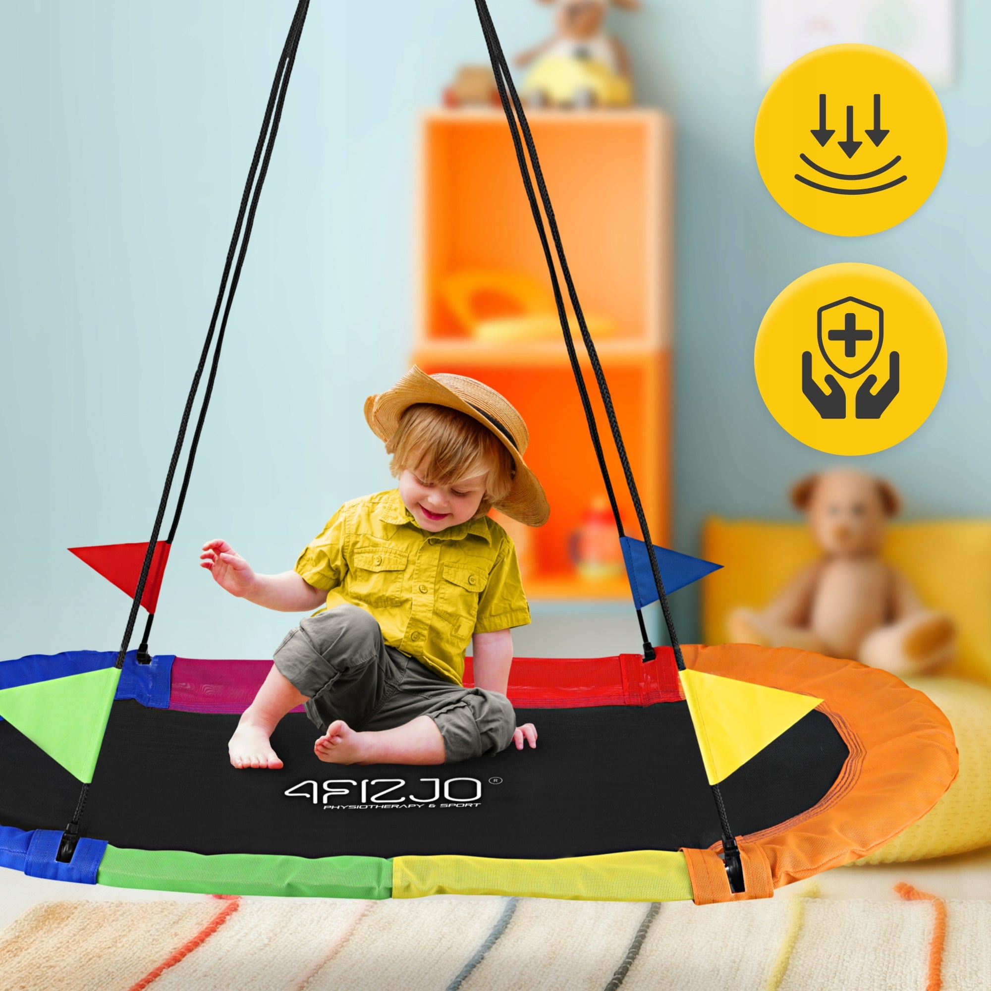 SWING FOR CHILDREN STRONG LARGE CHILDREN'S STORK NEST DURABLE XXL Seat width 75 cm