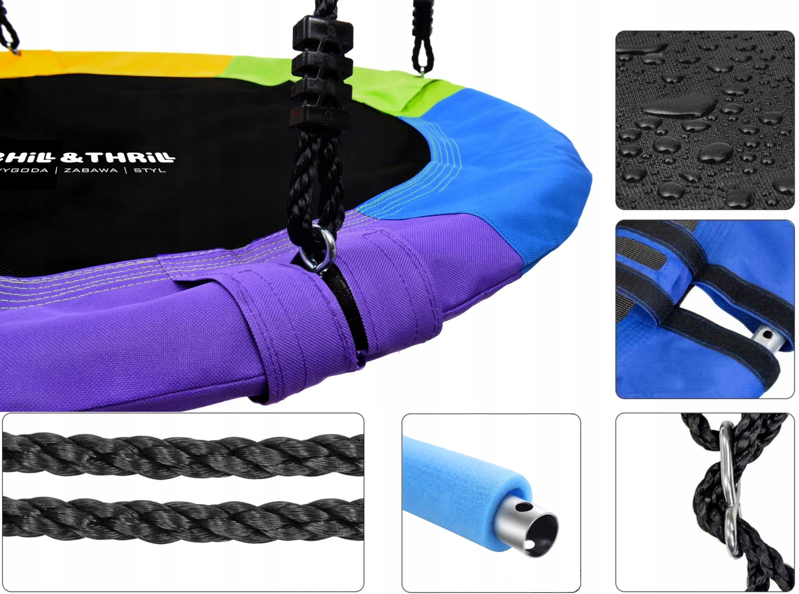 SWING FOR CHILDREN STRONG PREMIUM PLAYGROUND SENSORY HANDLES CUSHION Packaging status original