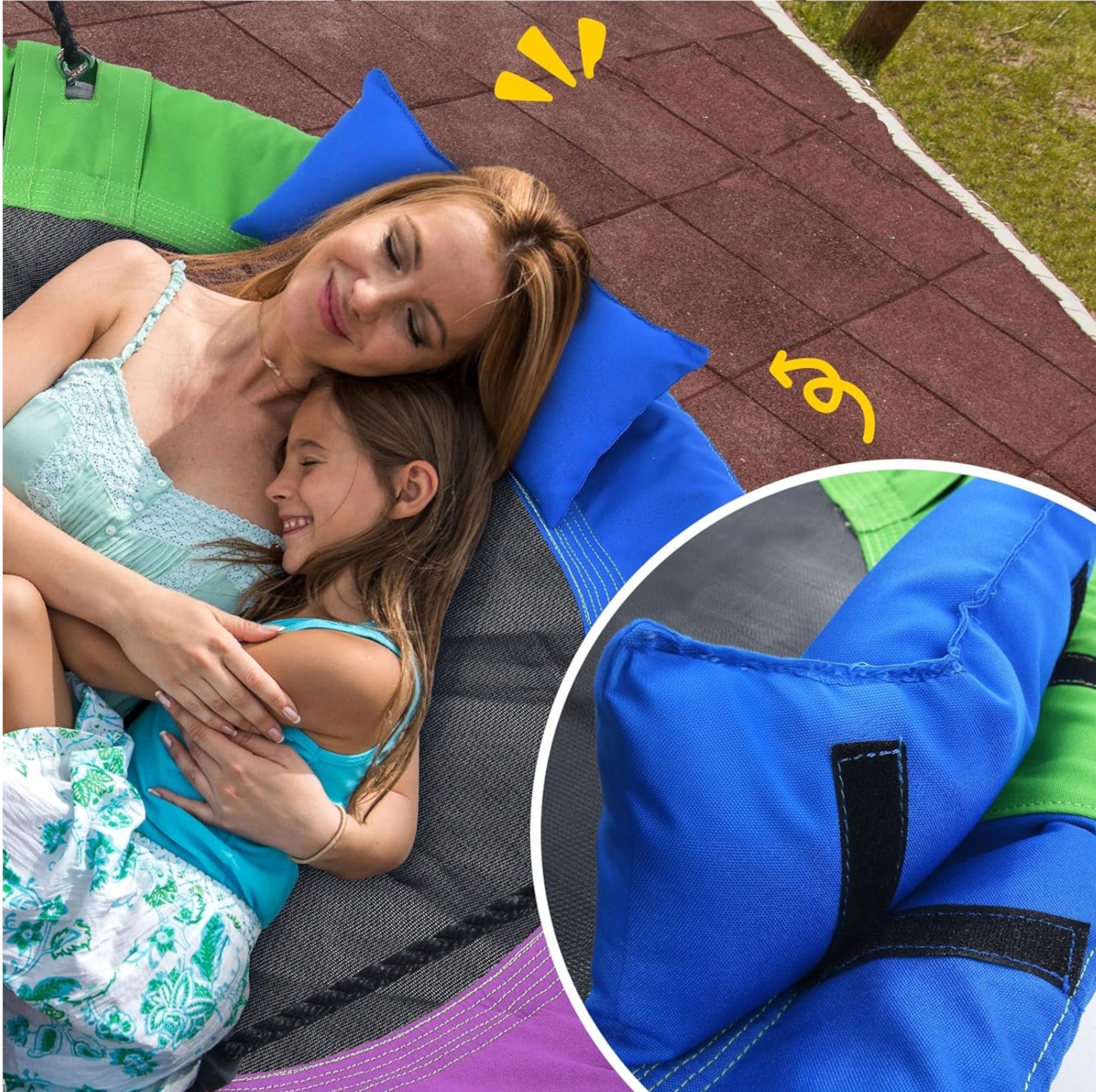 SWING FOR CHILDREN STRONG PREMIUM PLAYGROUND SENSORY HANDLES CUSHION Seat width 100 cm