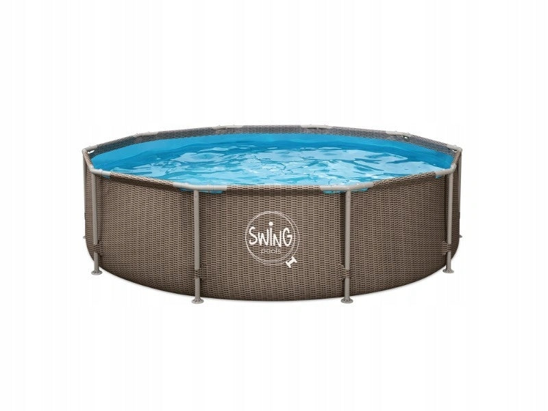 SWING Frame Rattan – frame pool 3.05×0.76 m round,4.5 m³