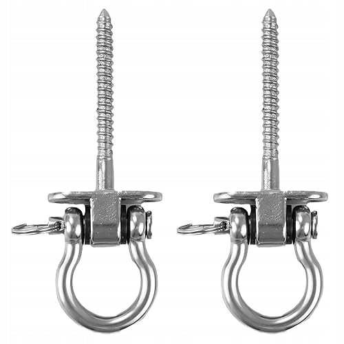 SWING HOOKS SWIVEL STAINLESS STEEL SET OF 2 CEILING MOUNTING