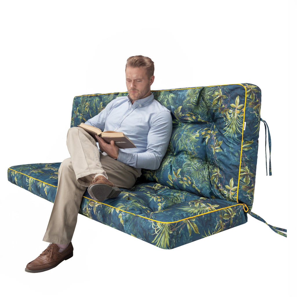 SWING PILLOW Cushion for Garden Bench WATERPROOF for 3 people 150cm Pillow length 106 cm