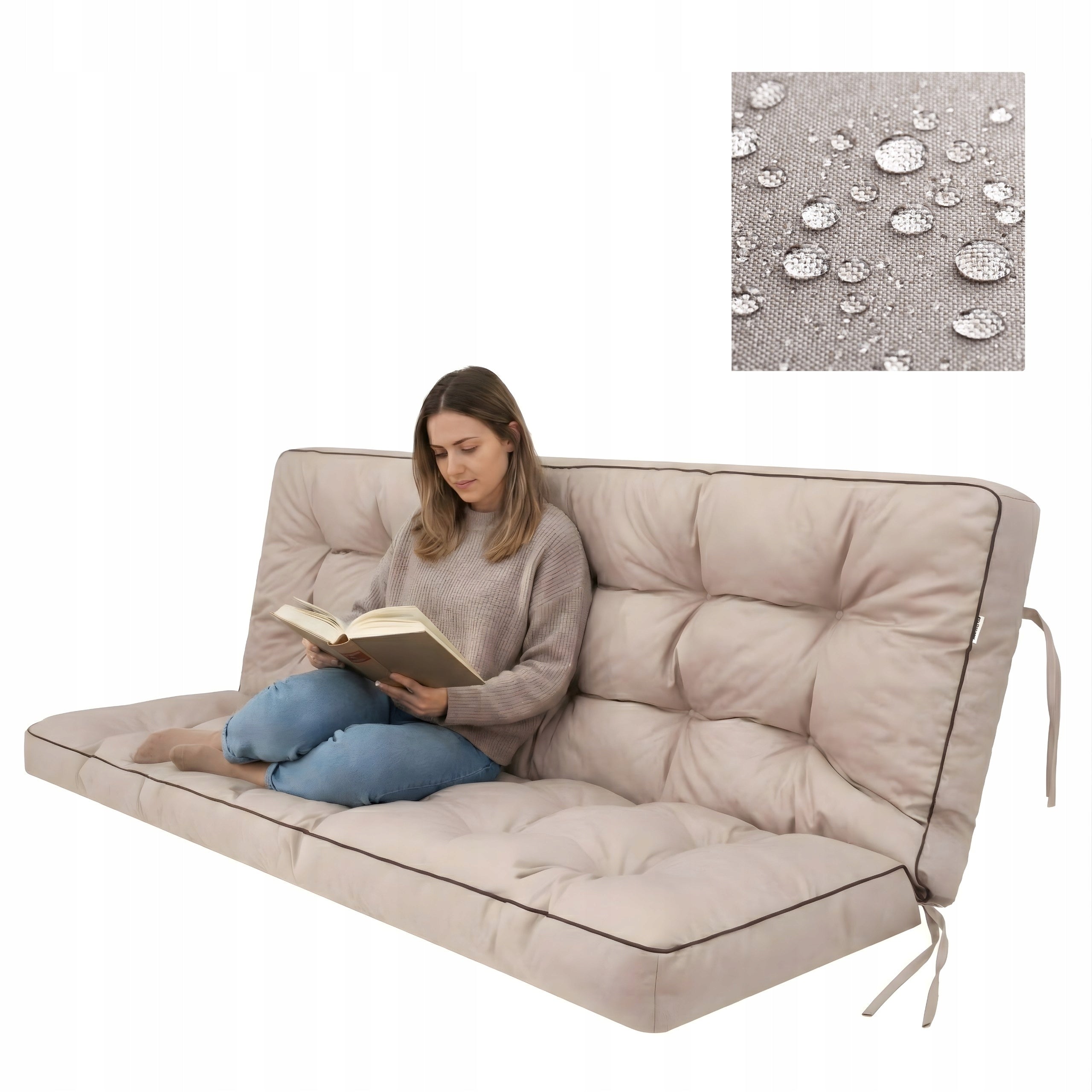 SWING PILLOW Cushion for Garden Bench WATERPROOF for 3 people 180cm