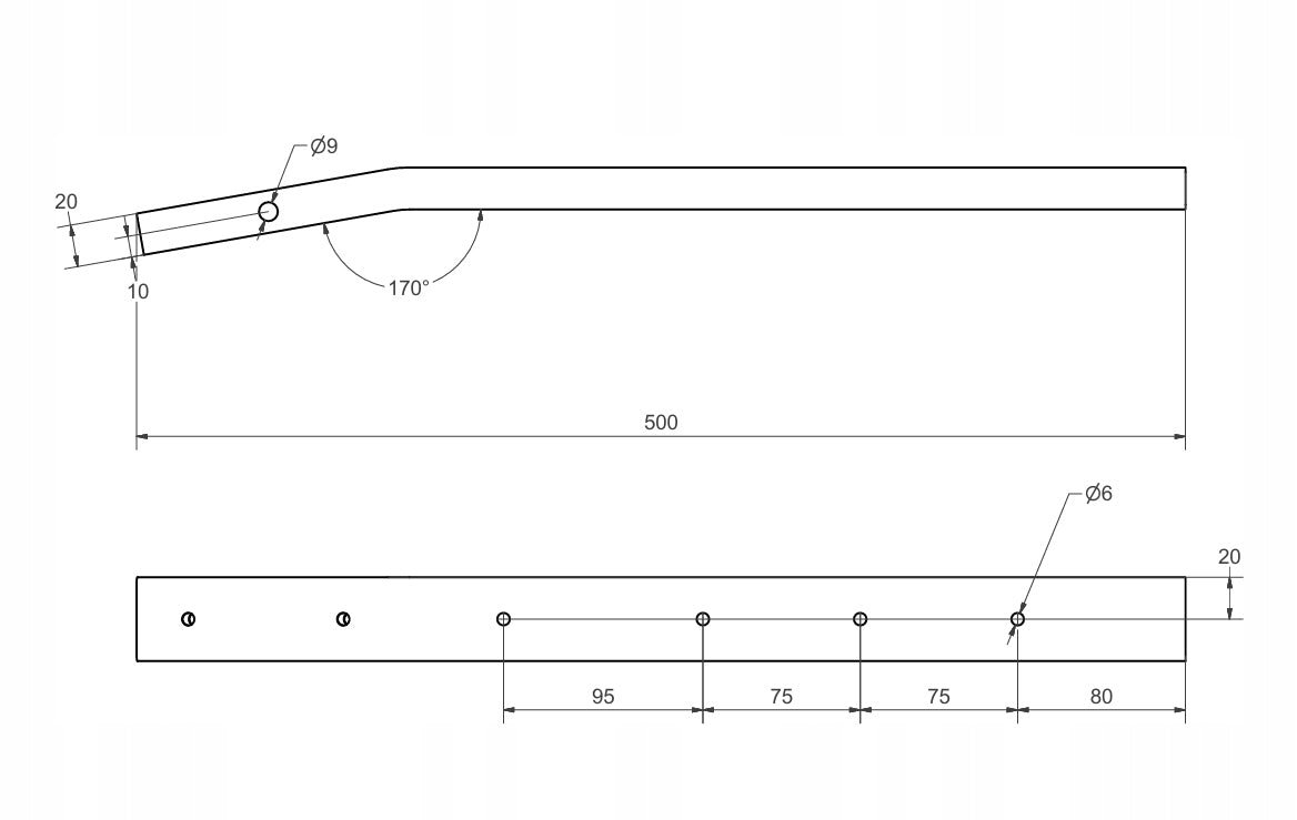 SWING - SIDE FRAME OF SWING SEAT + BRACKET - SŁAWEX 2.0.127 Seat width 50 cm