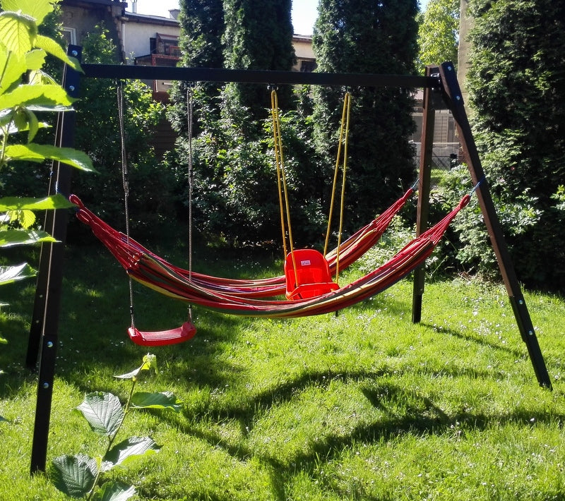 SWING SOLID 2 seats + 2 hammocks + stork nest Line BZ