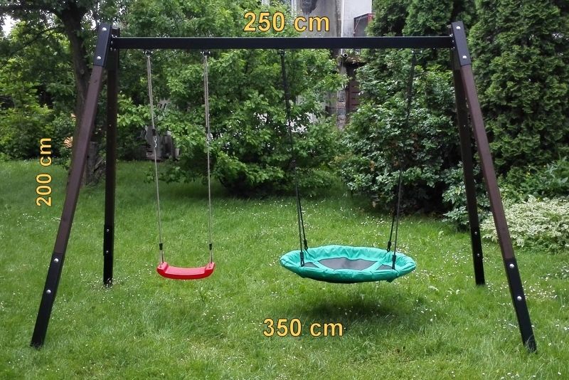 SWING SOLID 2 seats + 2 hammocks + stork nest Manufacturer no brand