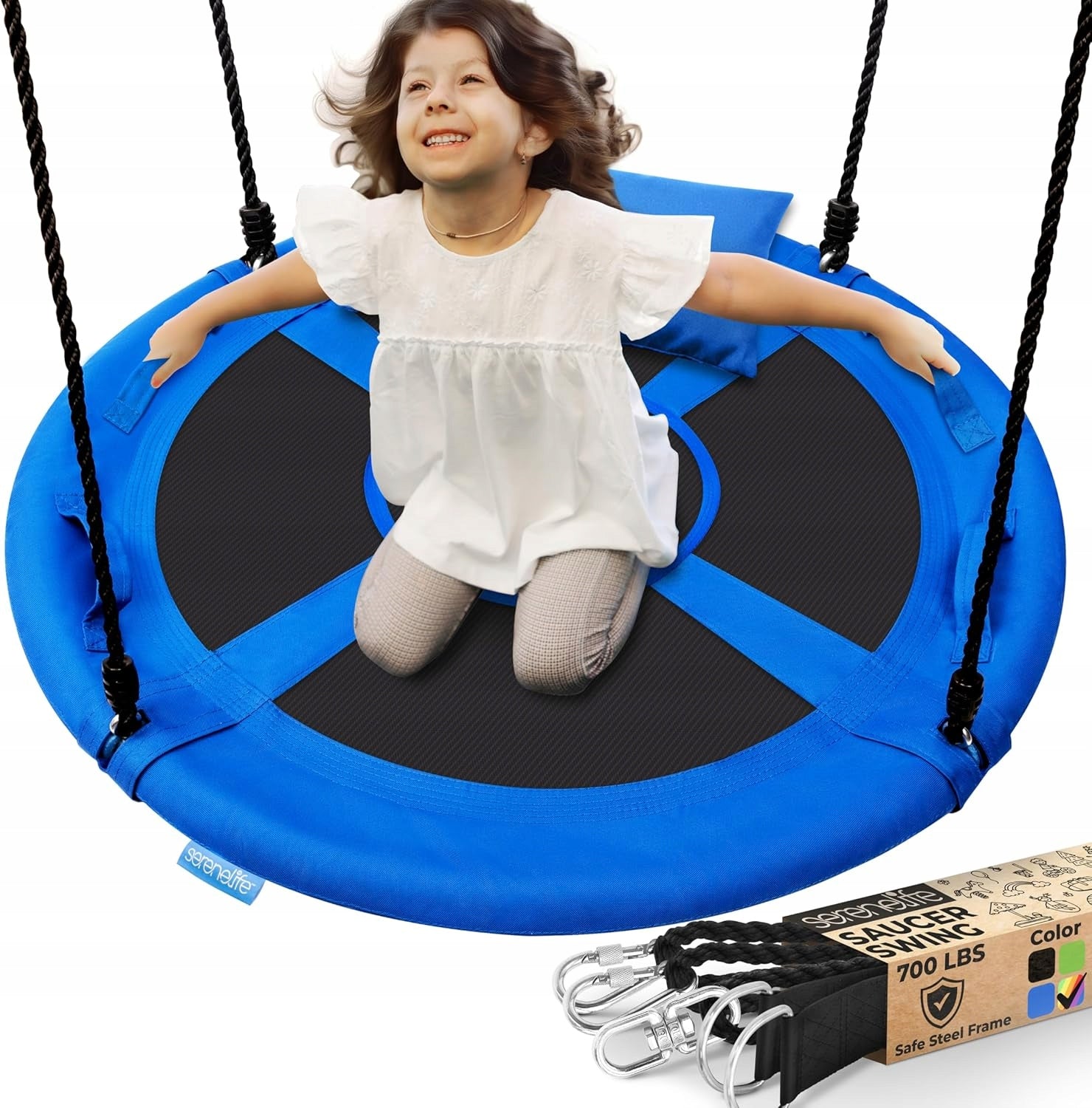 SWING STORK GARDEN NEST FOR CHILDREN 100CM 320KG ROTATING HANDLES