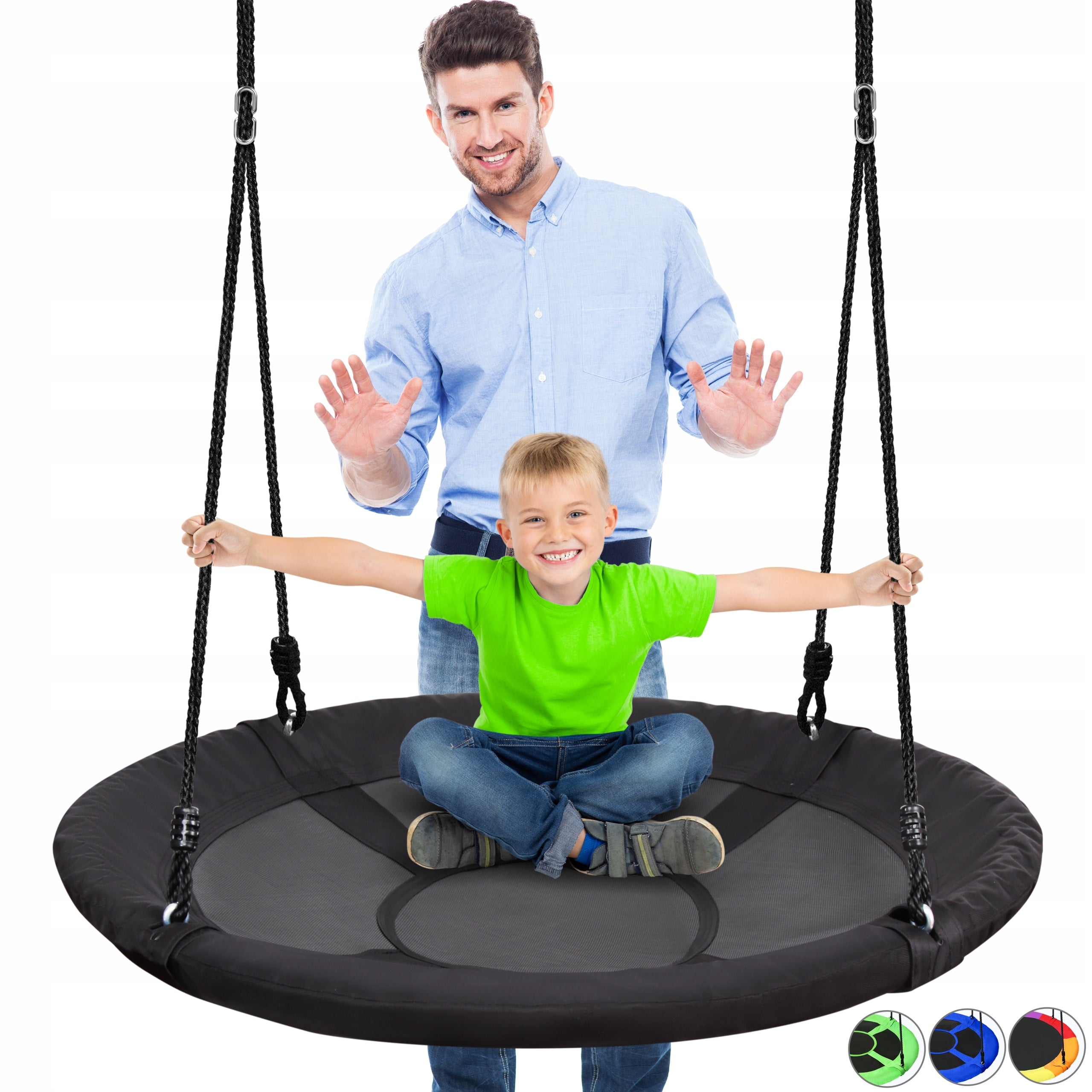 SWING STORK NEST BLACK STABLE GARDEN AND INWARD ROTATING Packaging status original