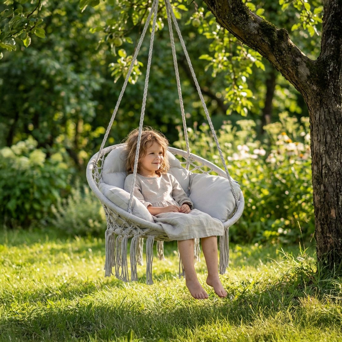 SWING STORK NEST BOHO GARDEN HANGING CHAIR WITH PILLOW LUVERNO Manufacturer Luverno