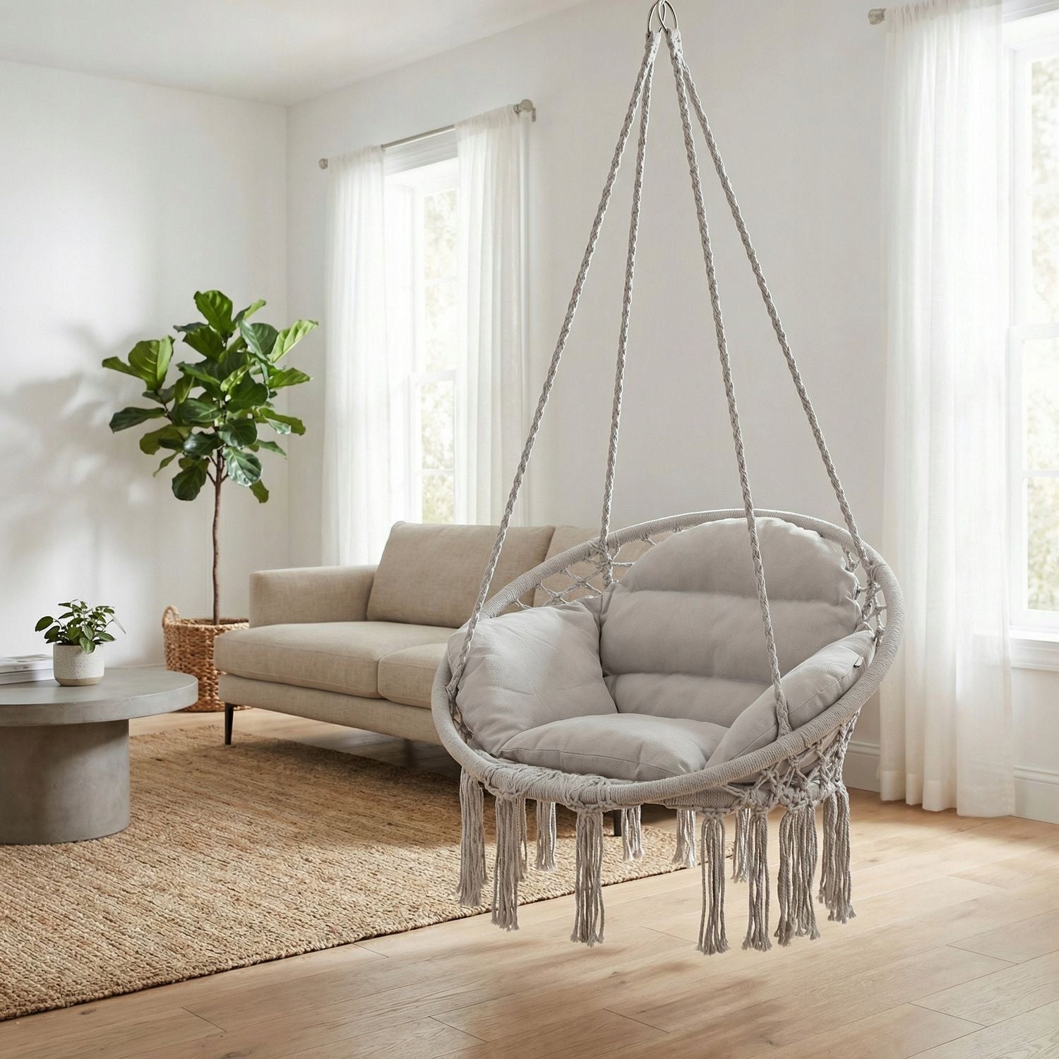 SWING STORK NEST BOHO GARDEN HANGING CHAIR WITH PILLOW LUVERNO Manufacturer code L-42886