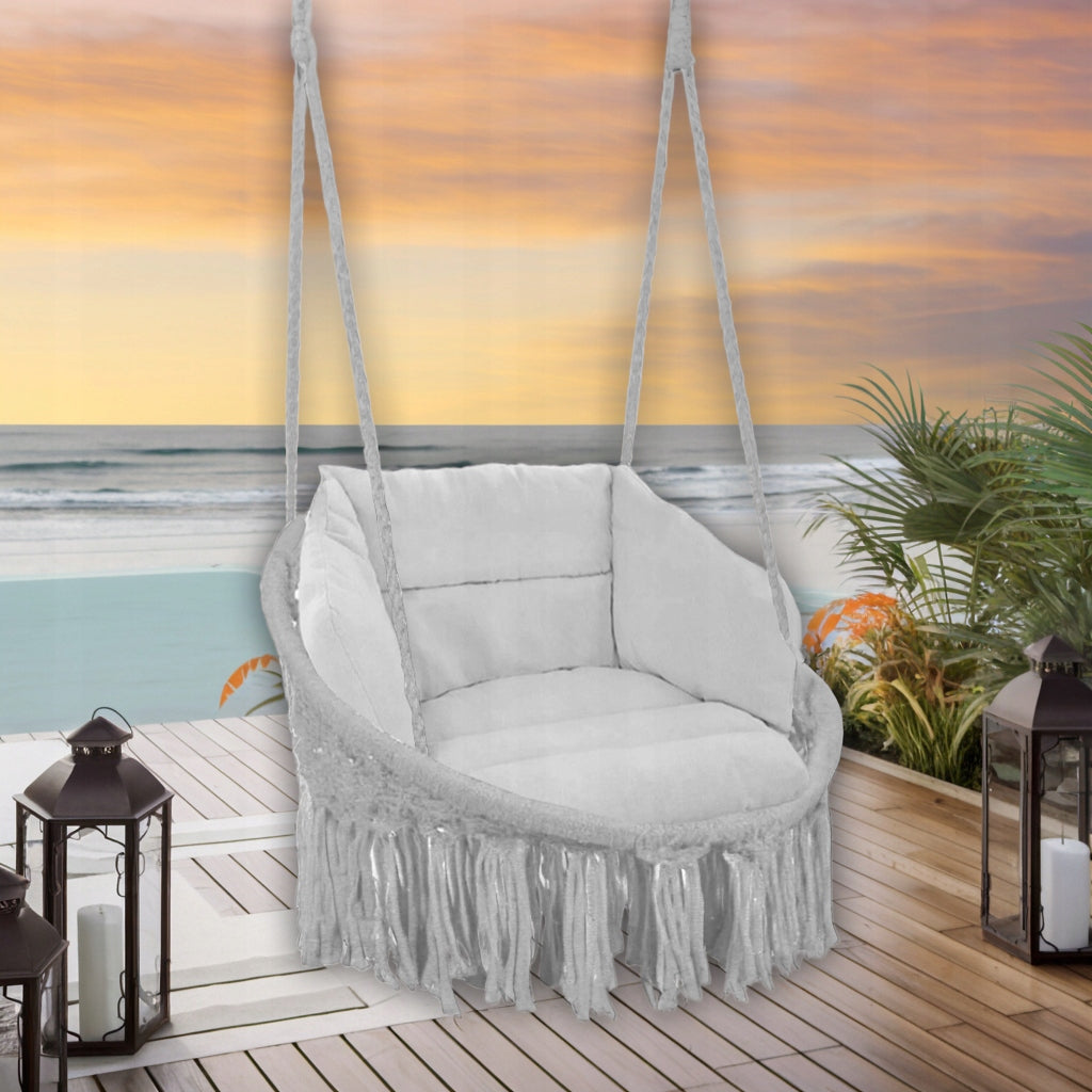 SWING STORK NEST WITH PILLOW XXL GARDEN SET GREY BOHO 120CM Manufacturer code Prezent na dzień dziecka Pomysł dla dziecka