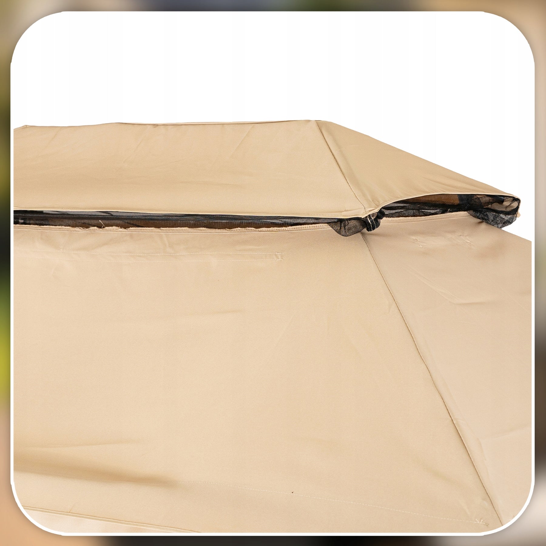 SWING WITH MOSQUITO NET GARDEN FREESTANDING BENCH BEIGE CANOPY CARMEN Material of manufacture metal fabric synthetic material