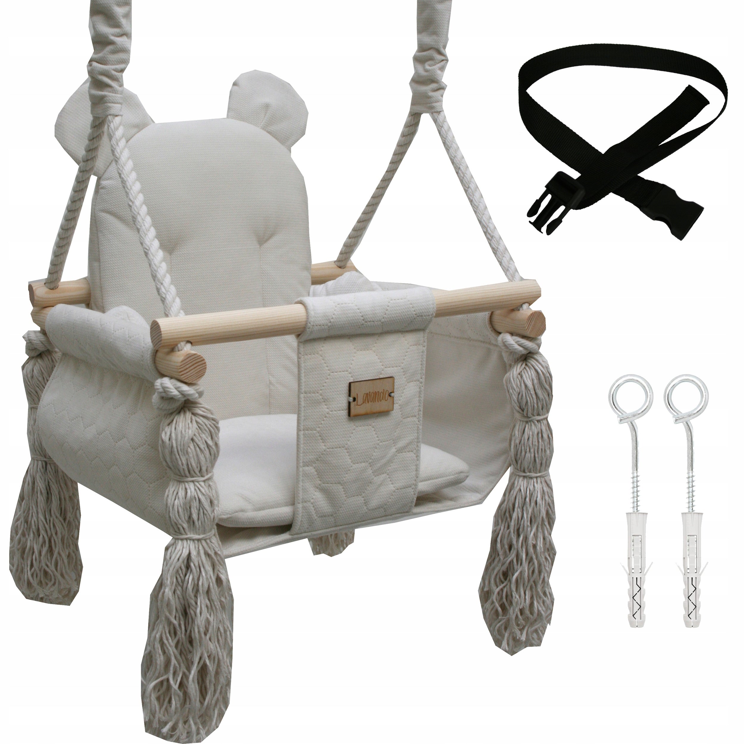 SWING for children's garden room STIFFENED belt and hooks VELVET CE