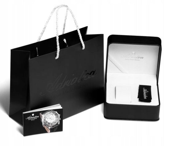 SWISS MEN'S WATCH ADRIATICA A8202.1111CH GOLD CHRONO DATE SAPPHIRE Packaging status original
