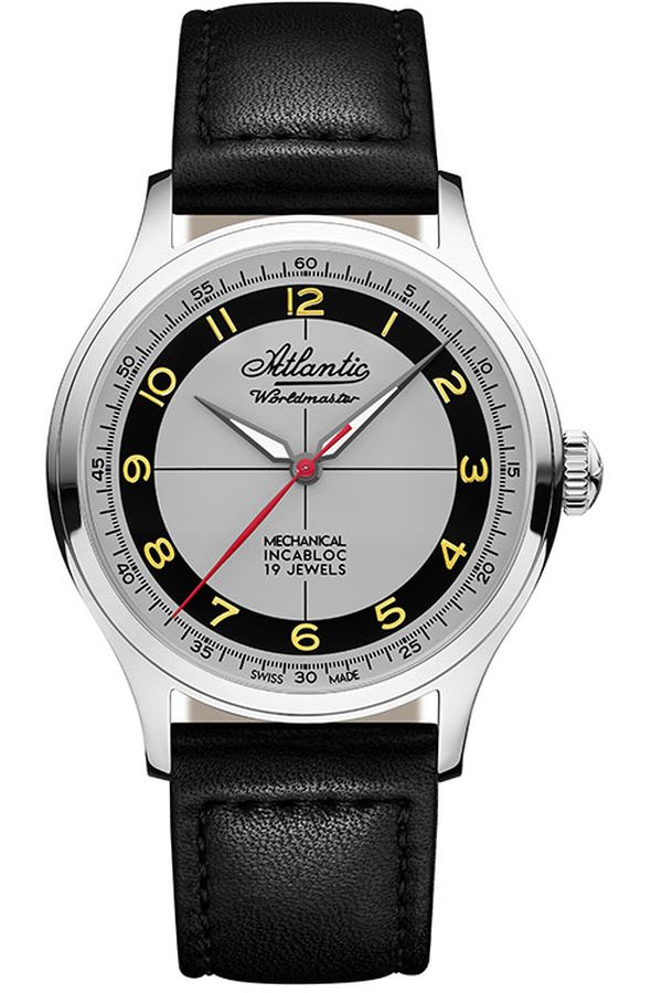 SWISS MEN'S WATCH ATLANTIC 53680.41.23 MECHANICAL WORLDMASTER GWR Packaging status original