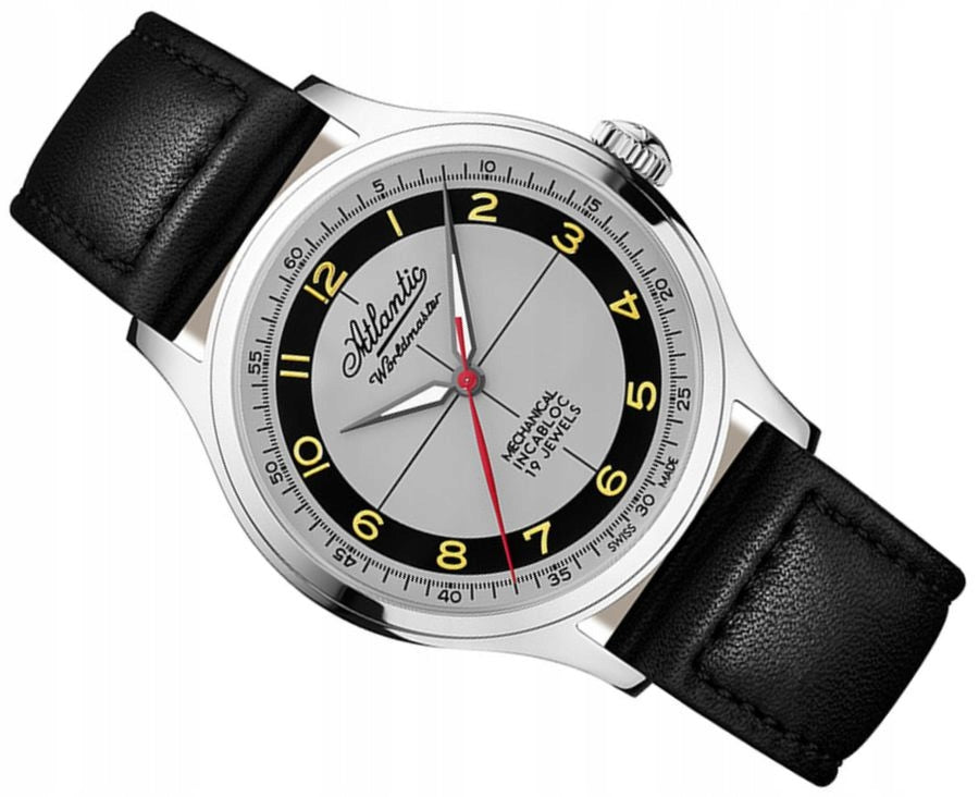 SWISS MEN'S WATCH ATLANTIC 53680.41.23 MECHANICAL WORLDMASTER GWR