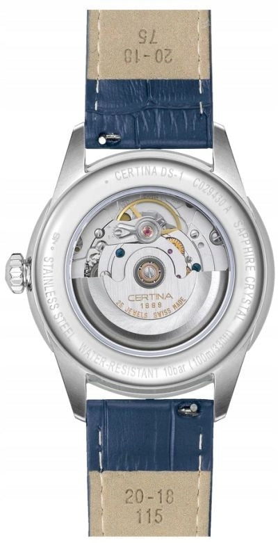 SWISS MEN'S WATCH CERTINA C029.430.16.011.00 AUTOMATIC ON STRAP 40mm Manufacturer code C0294301601100