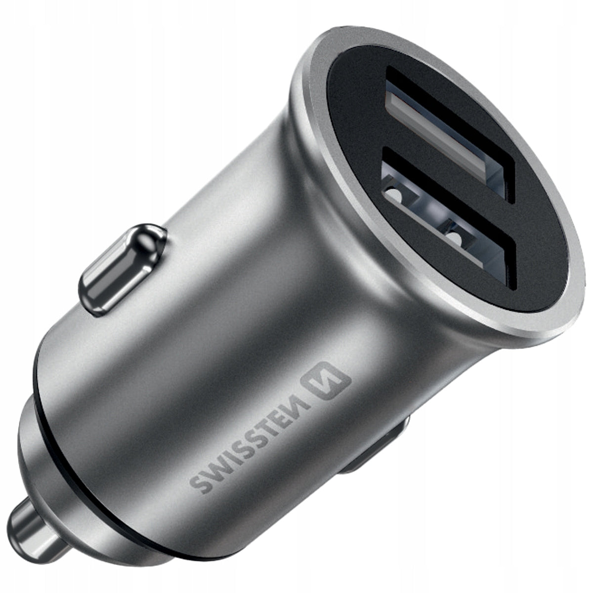 SWISSTEN FAST CAR CHARGER 2x USB 24W Color silver