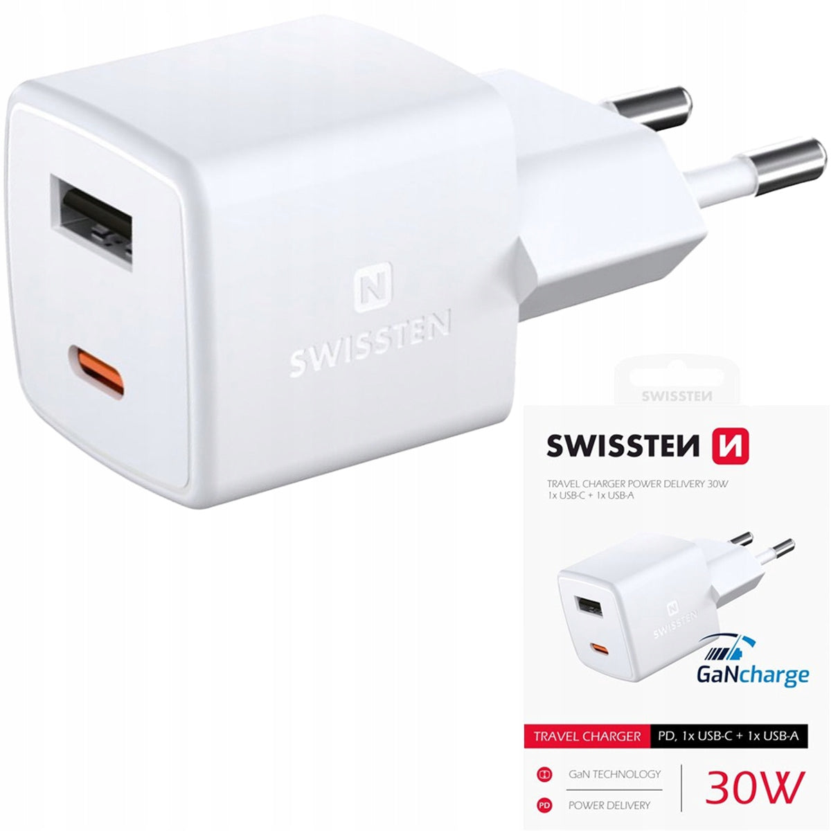 Swissten GaN Mini Travel 