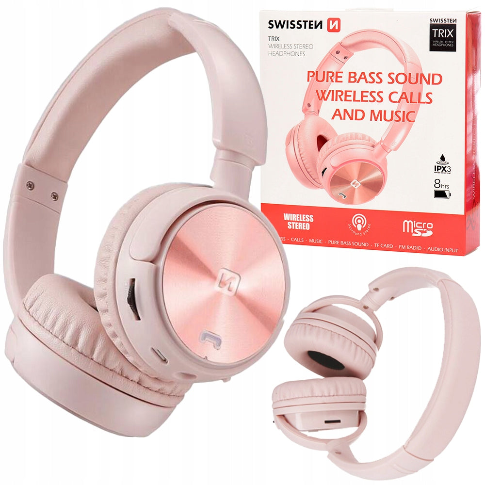 SWISSTEN TRIX BT microSD Wireless Headphones for Christmas Gift