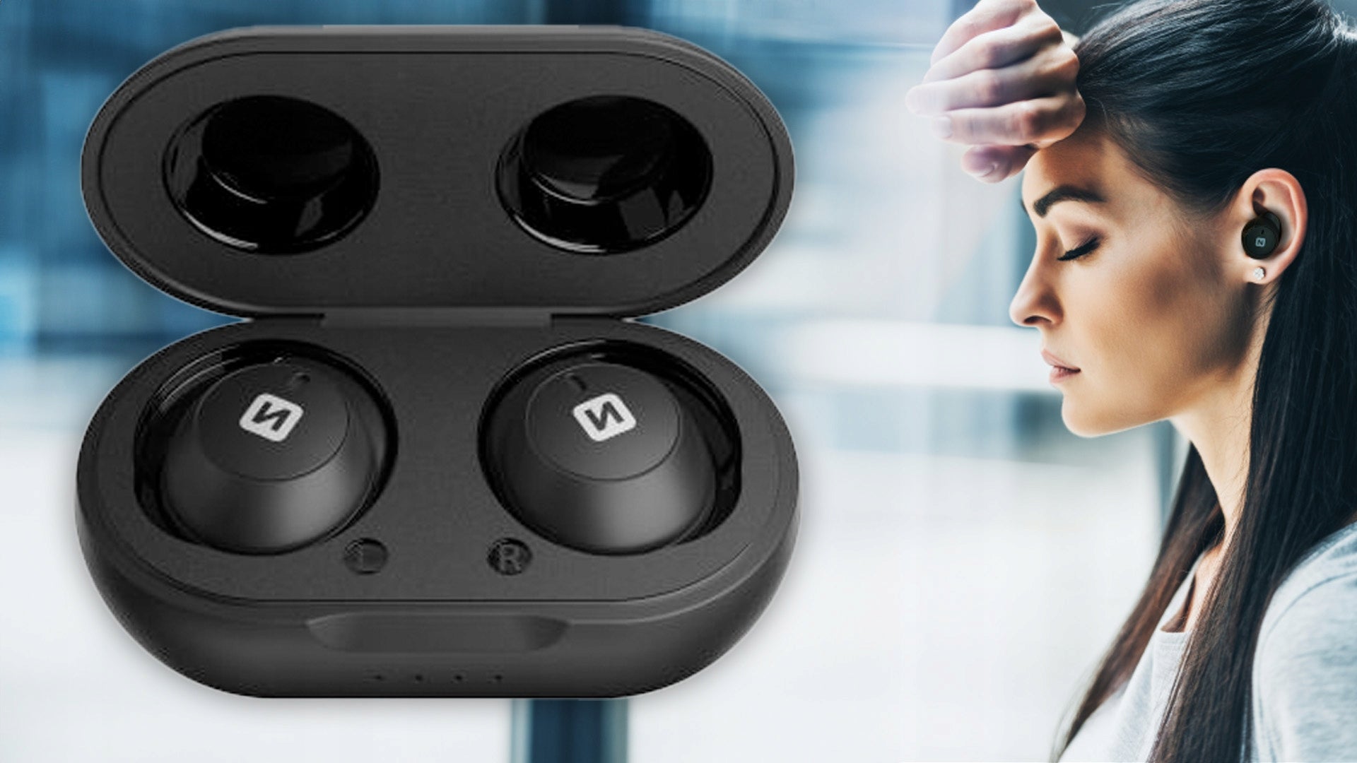 SWISSTEN WIRELESS HEADPHONES for smartphone STONEBUDS IN-EAR TWS BLACK Brand Swissten