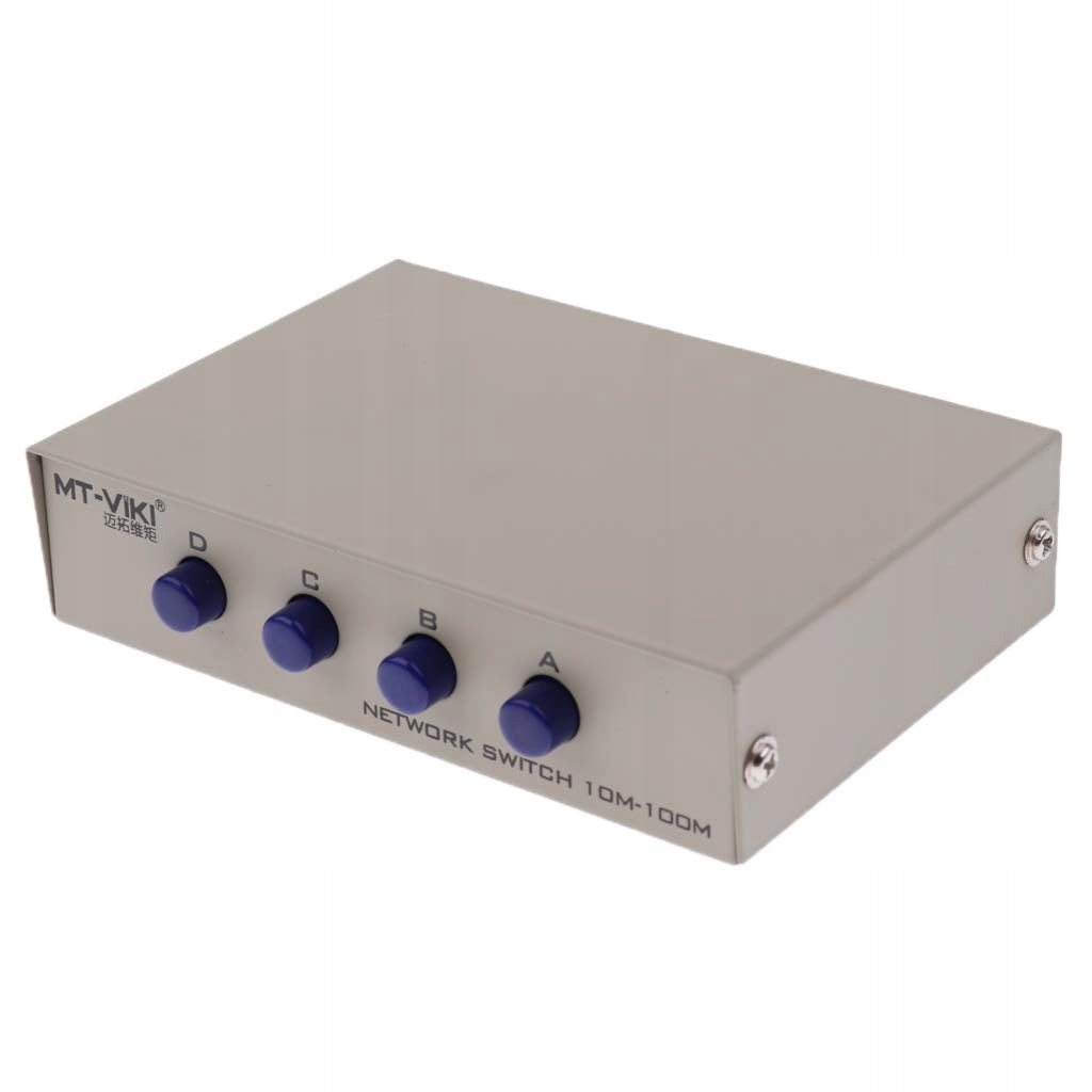 SWITCH 4 PORT MANUAL ETHERNET SPLITTER A B HUB